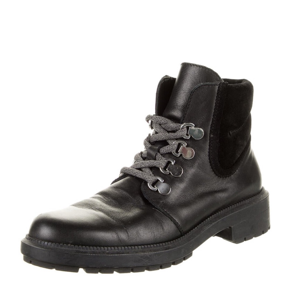 Aquatalia leather and suede combat moto boot 8.5